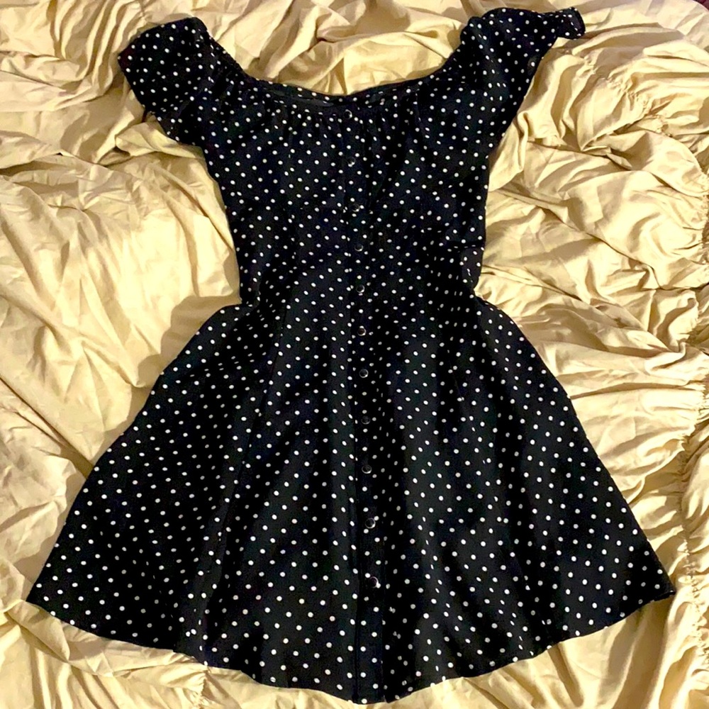 Polka-dot Button up dress